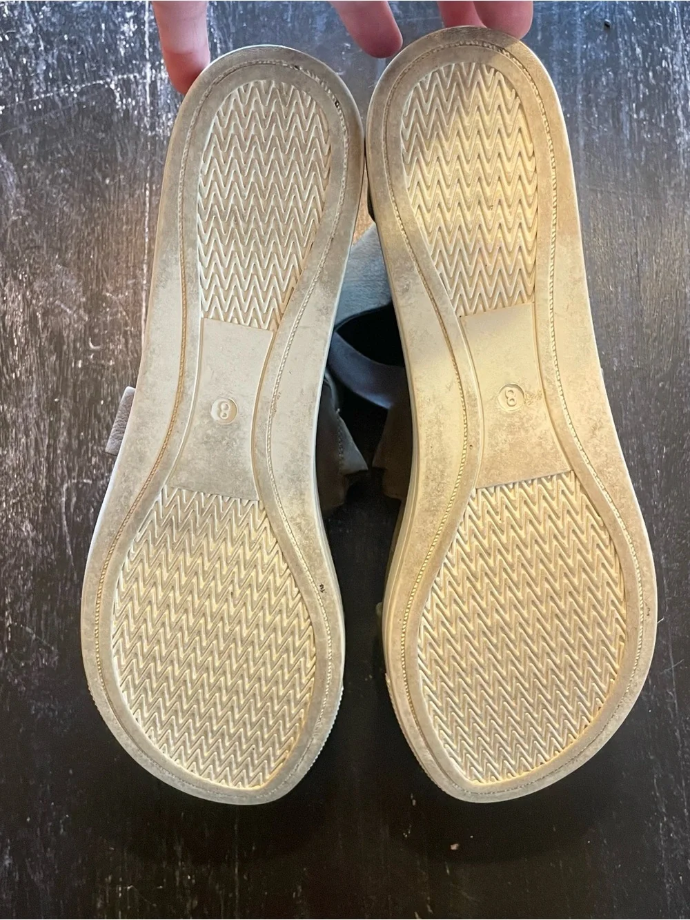 Eileen Fisher Olive-Tan Suede Crisscross Ankle Strap Sandals